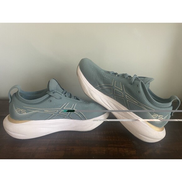 Asics Gel Nimbus 25 Foggy Teal Women's Running Shoes Size 9.5 - Picture 5 of 10